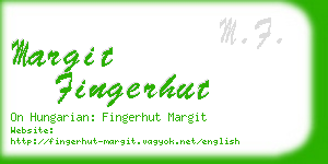 margit fingerhut business card